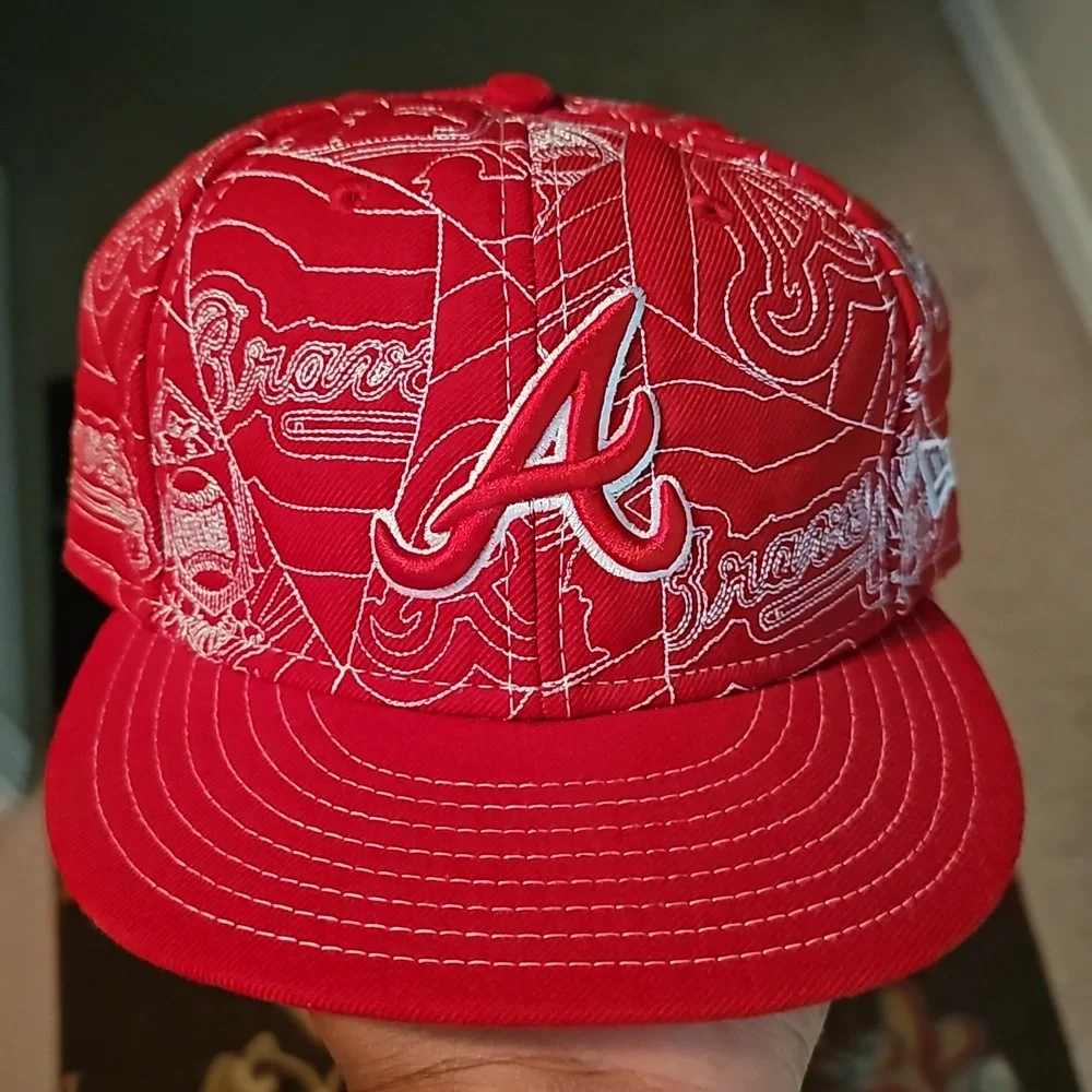 Atlanta Braves 7 1/4 Fitted Hat - Picture 1 of 4
